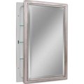 Head West Head West 6299 16 x 26 in. Classic Brush Nickle & Chrome Recessed Medicine Cabinet Mirror 6299